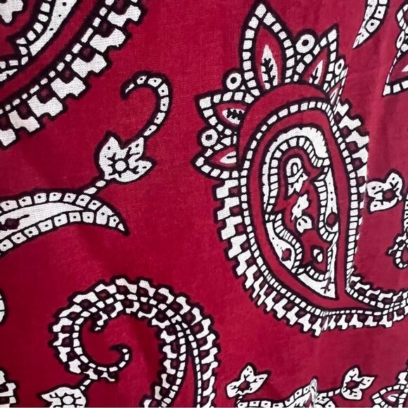 Sea New York Women's Theodora Paisley Print Apron Dress - Red Size 6 MSRP $618 - Picture 9 of 11